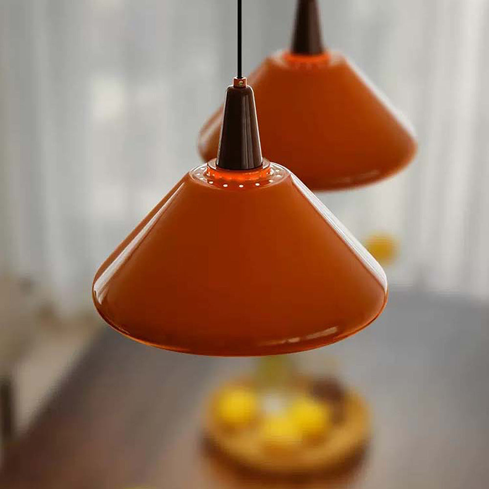 Bauhaus Stained Island Orange Pendant Lights