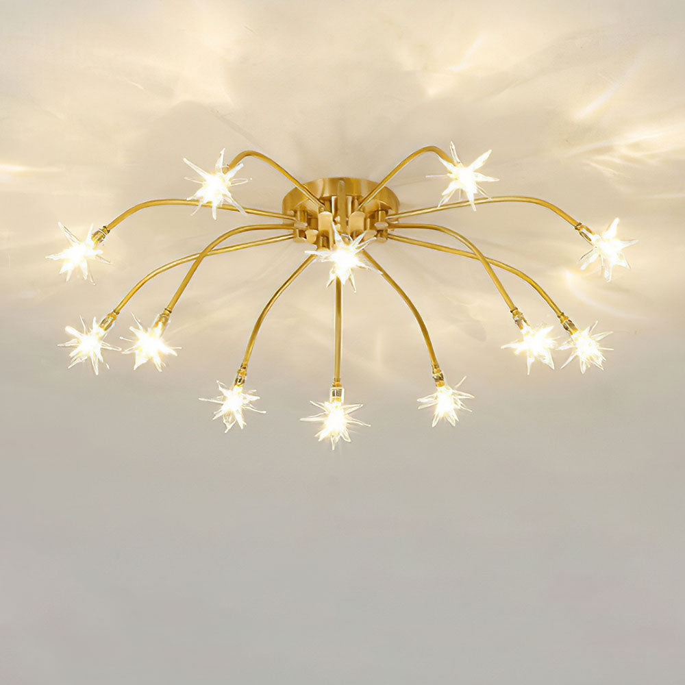 Luxury Star Glass Bedroom Ceiling Light