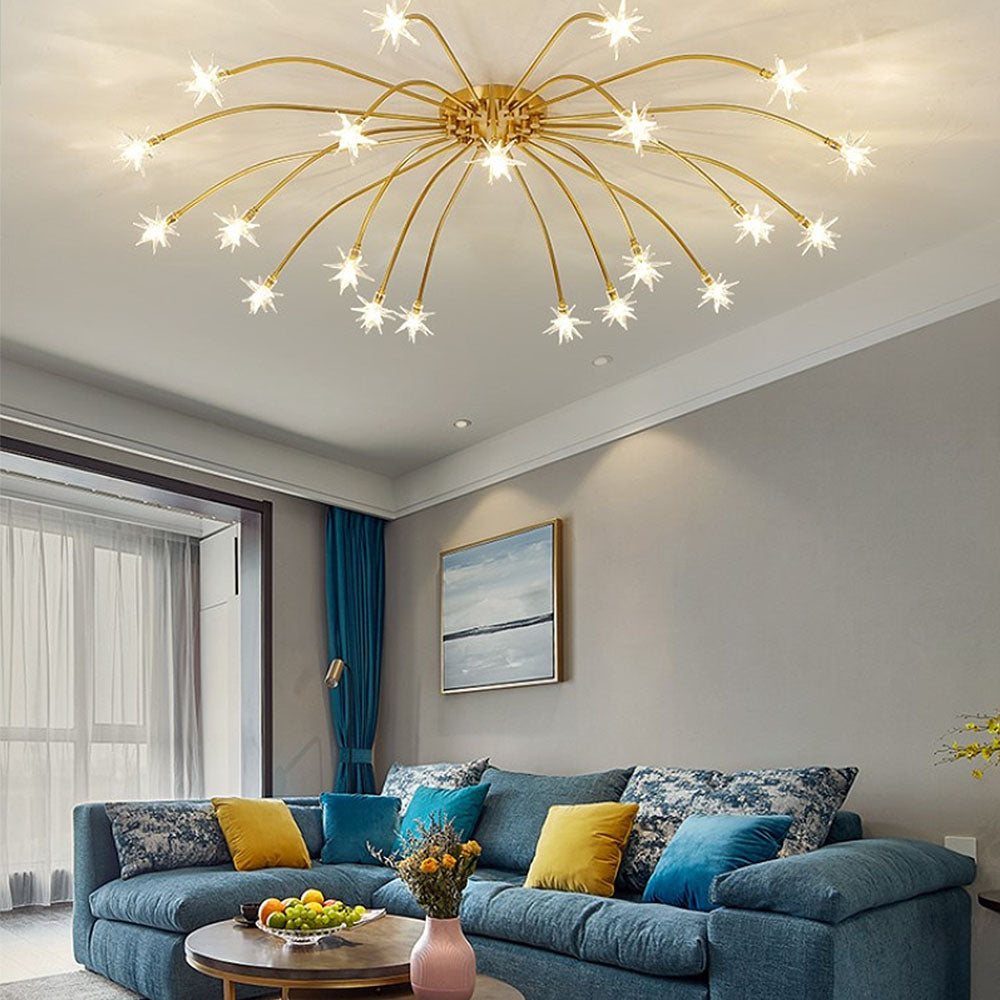 Luxury Star Glass Bedroom Ceiling Light