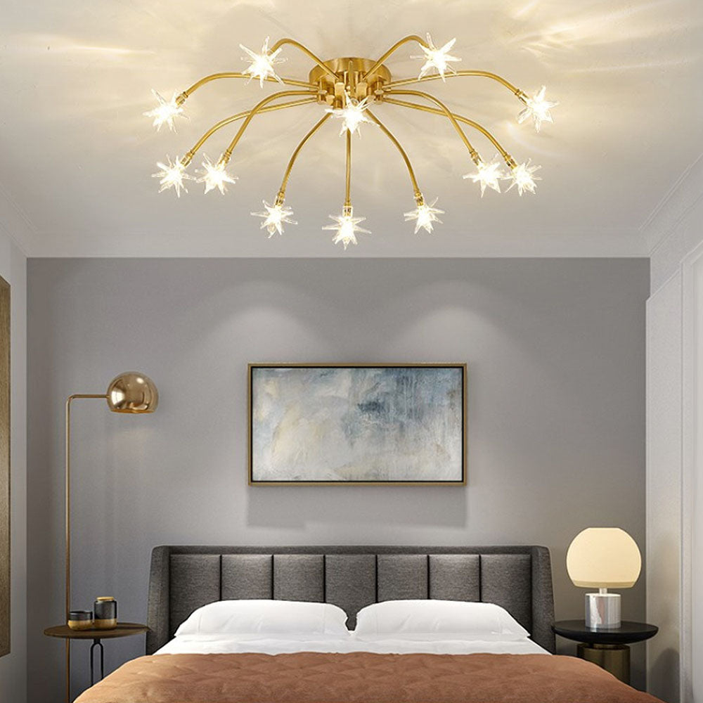 Luxury Star Glass Bedroom Ceiling Light