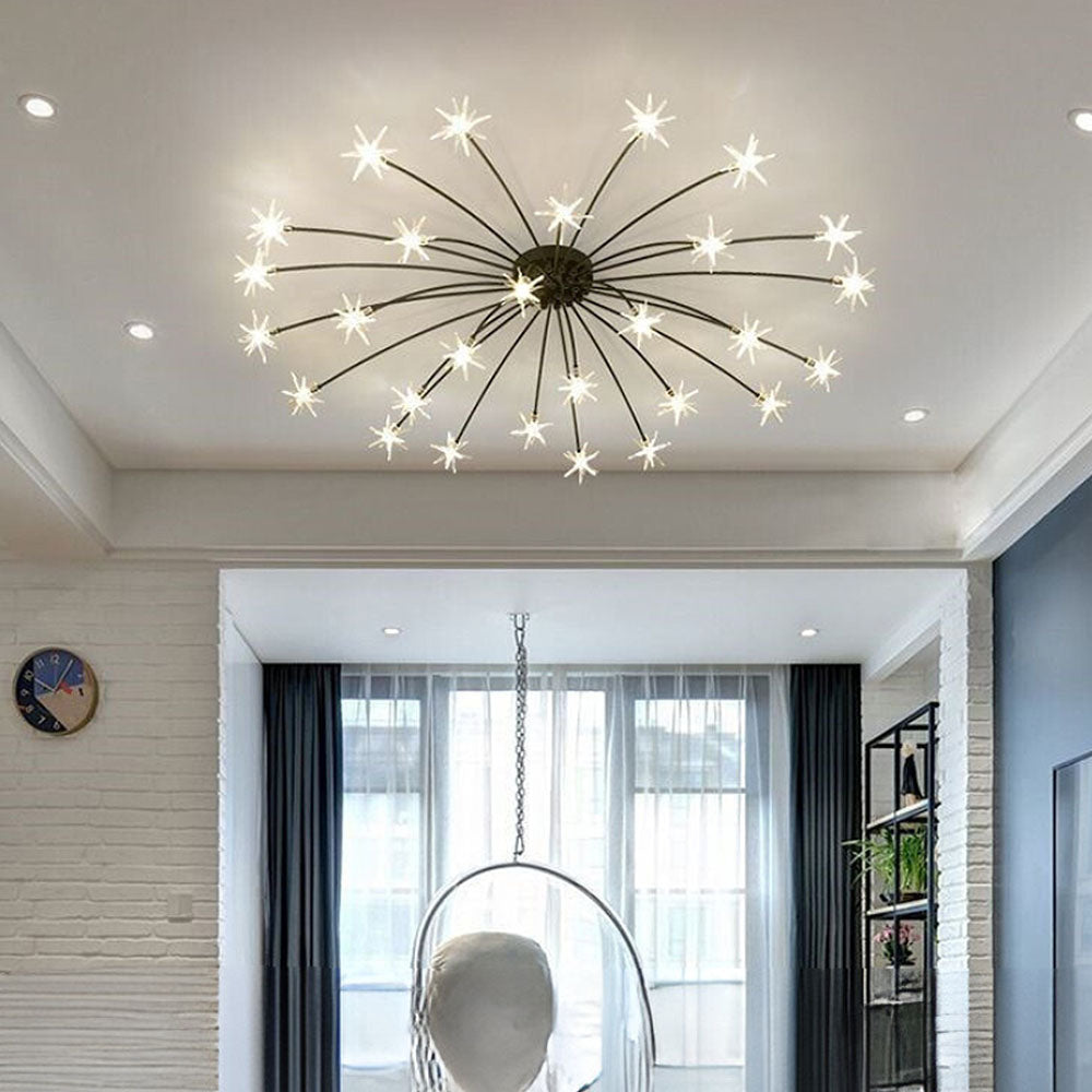 Luxury Star Glass Bedroom Ceiling Light