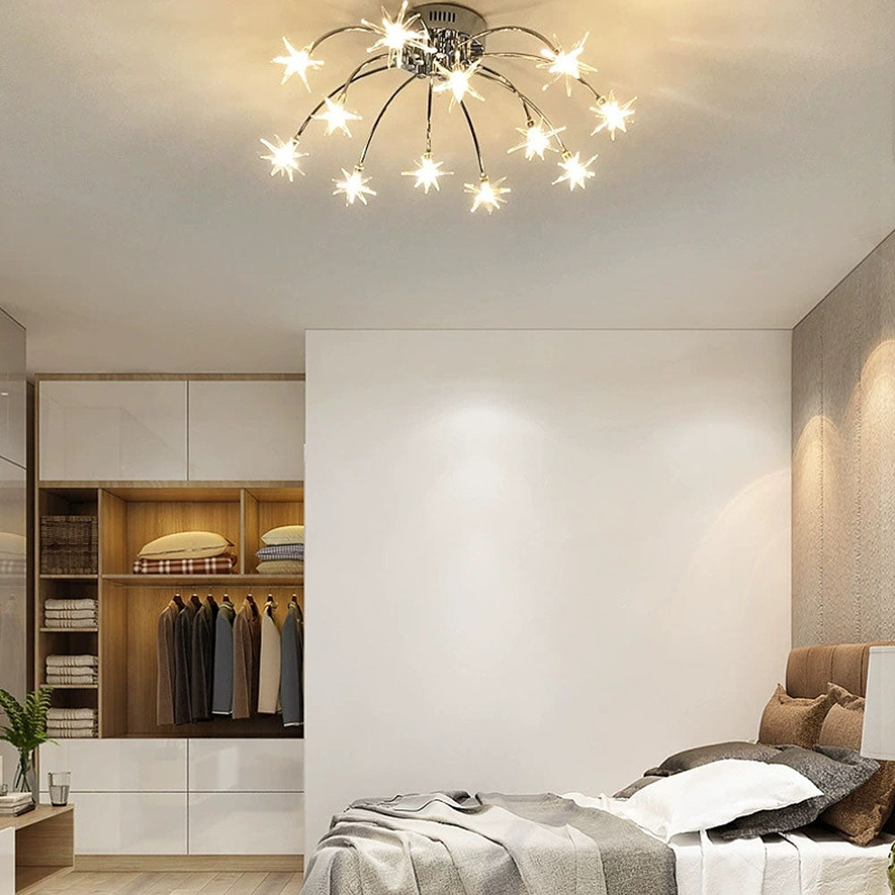 Luxury Star Glass Bedroom Ceiling Light