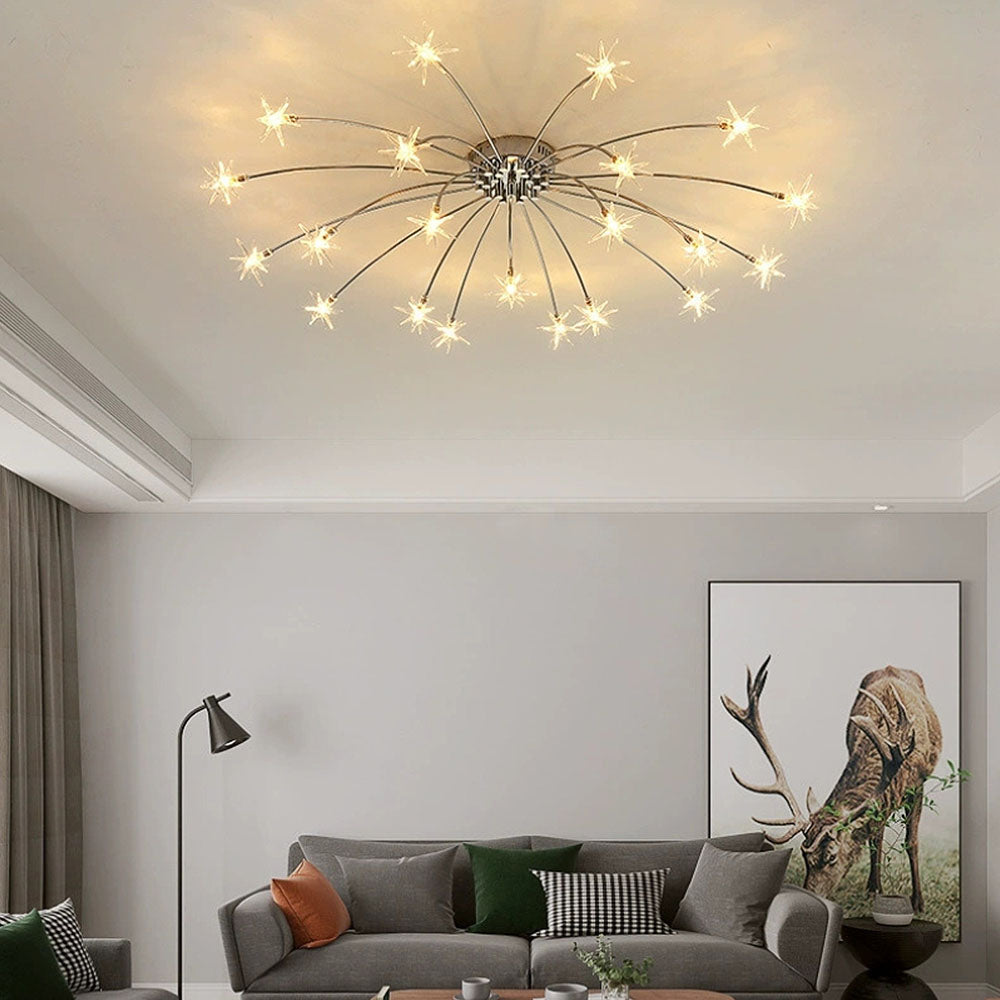 Luxury Star Glass Bedroom Ceiling Light