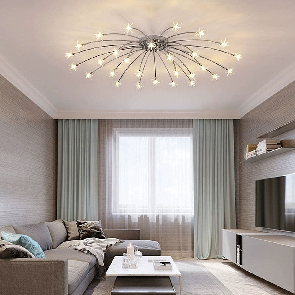 Luxury Star Glass Bedroom Ceiling Light