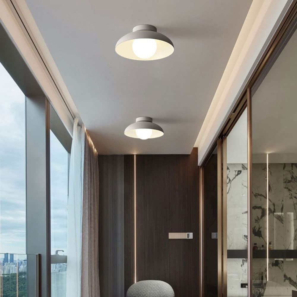 Contemporary Metal Semi Flush Ceiling Light for Hallway