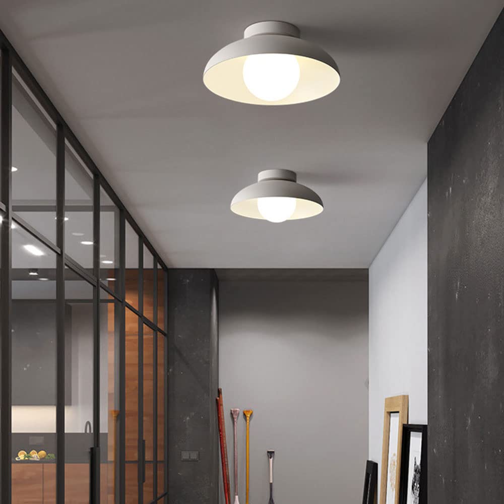 Contemporary Metal Semi Flush Ceiling Light for Hallway