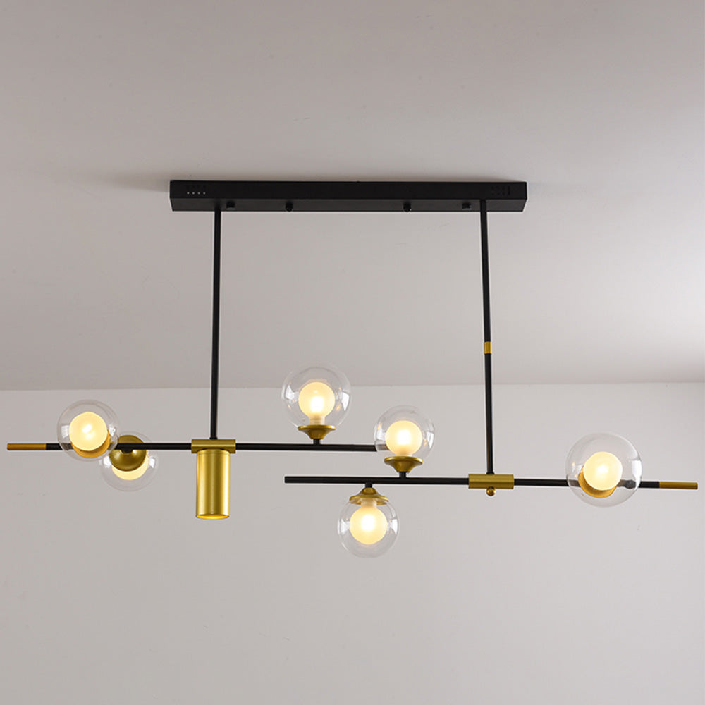 Brass Contemporary LED Chandelier Sputnik Chandelier 7-Light