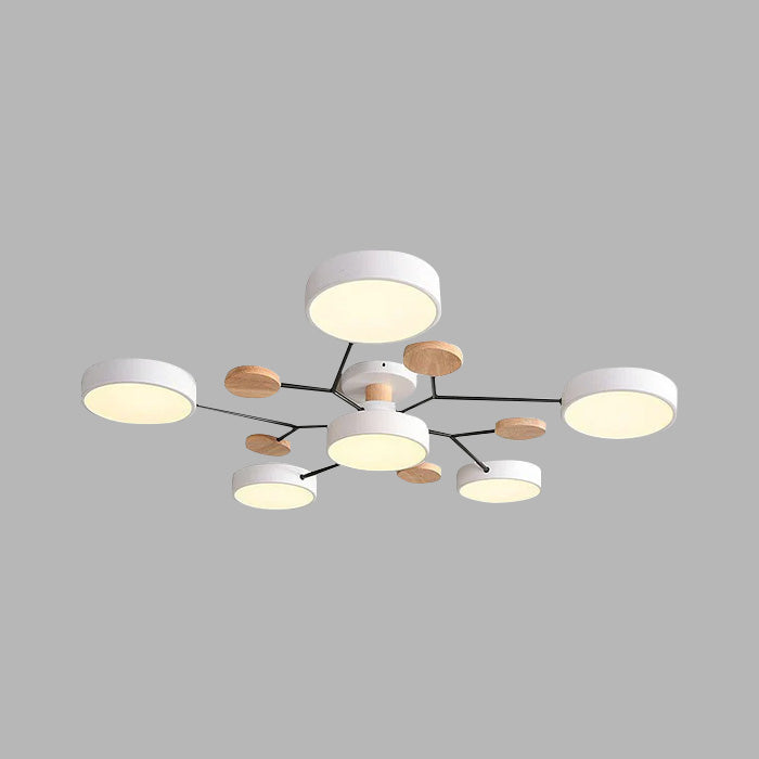 Creative Iron LED Semi-Flush Ceiling Light