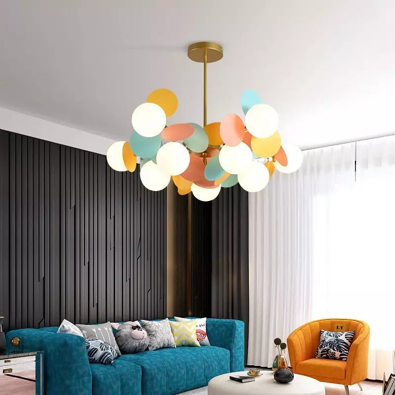 Creative Multicolored Flower Living Room Chandelier