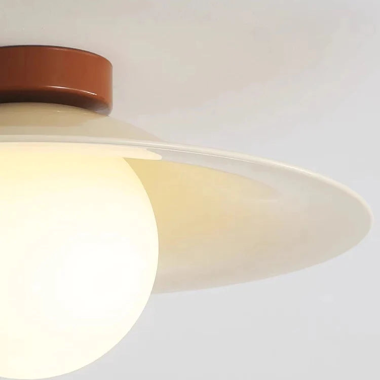 Cream Retro Iron Aisle Ceiling Lamp