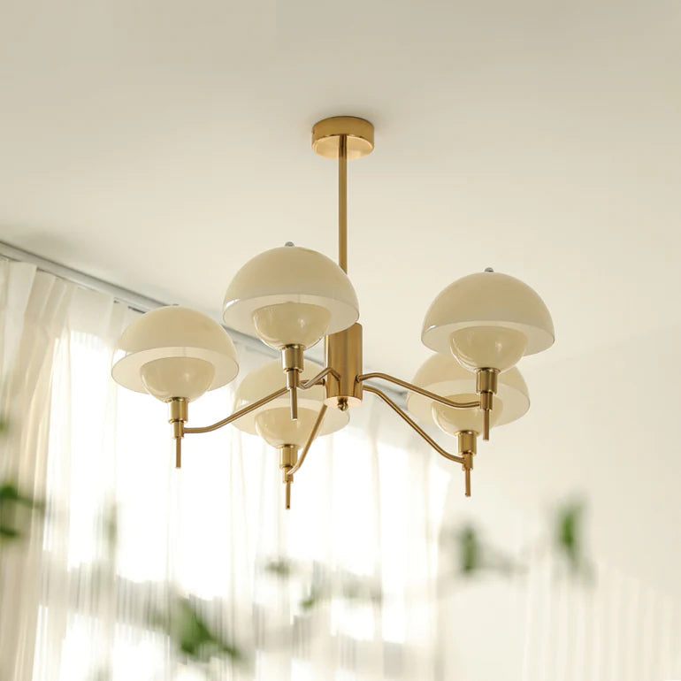 French White Cream Mushroom Chandelier