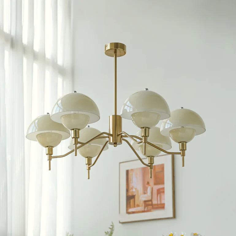 French White Cream Mushroom Chandelier