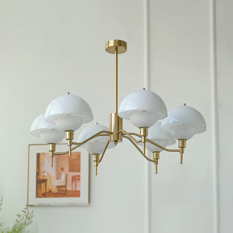 French White Cream Mushroom Chandelier