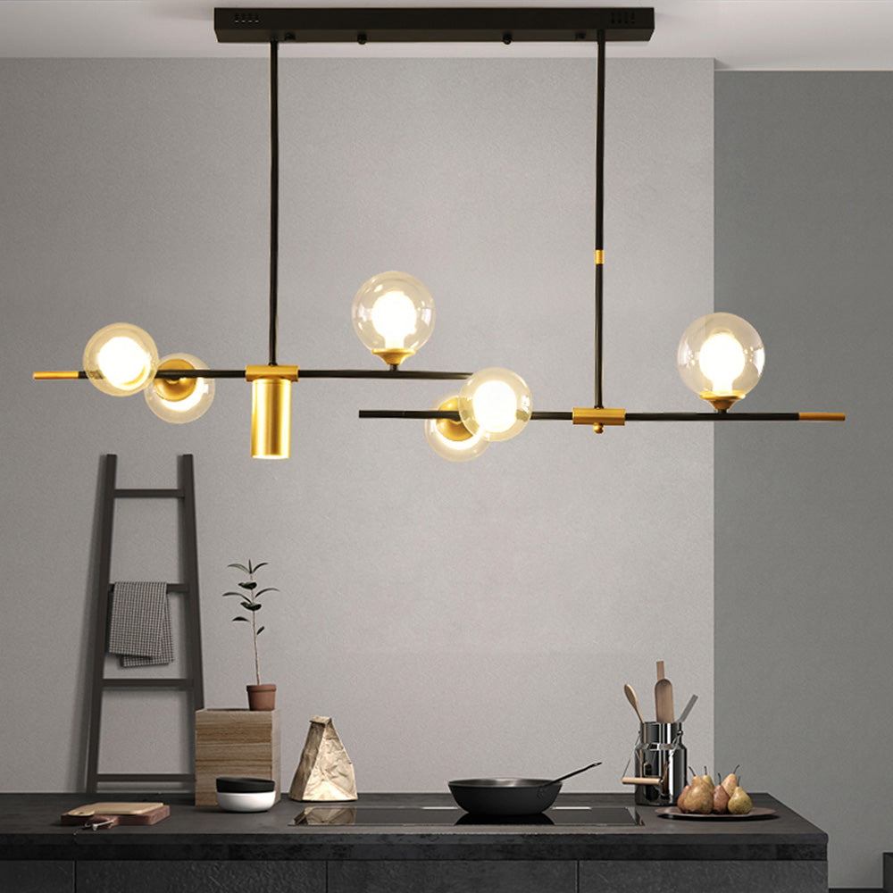 Brass Contemporary LED Chandelier Sputnik Chandelier 7-Light