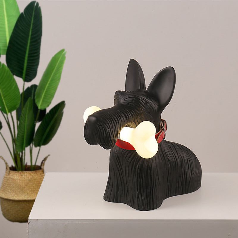 Modern Resin Cartoon Dog Table Lamp