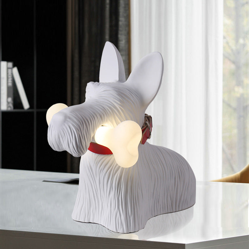 Modern Resin Cartoon Dog Table Lamp