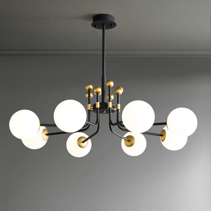 Black Gold Sputnik Chandelier Modern Pendant Light