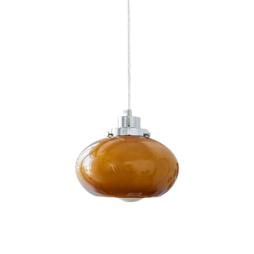 Bauhaus Medieval Yellow Glass Pendant Light