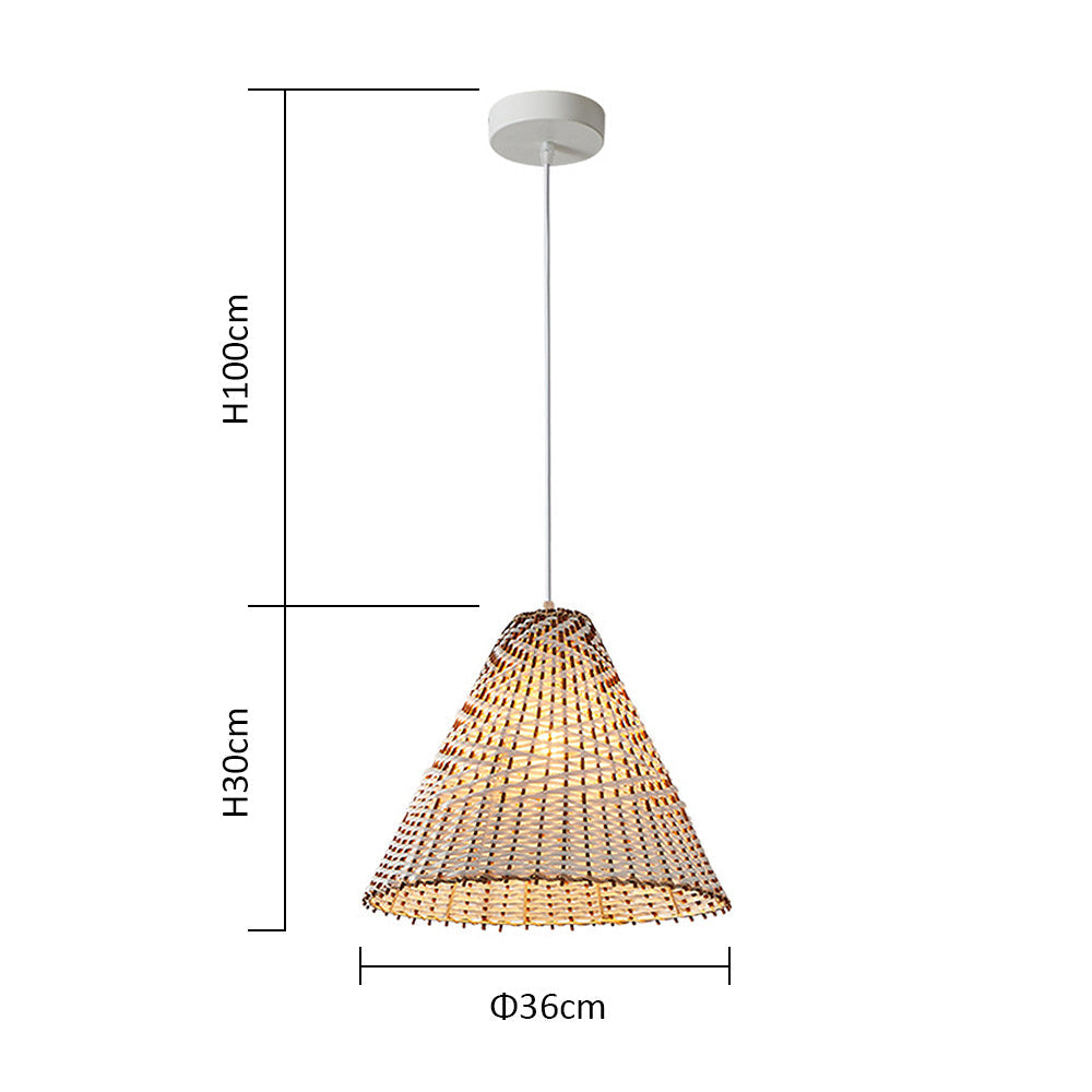 Boho Handmade Woving Rattan Pendant Light