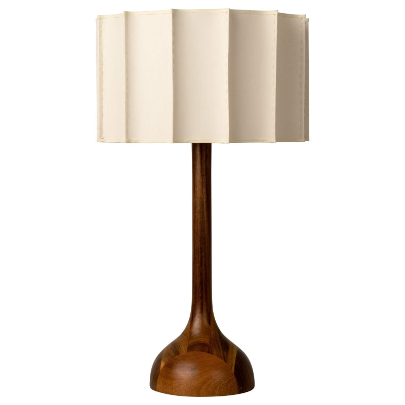 Retro Walnut Fabric Table Lamp