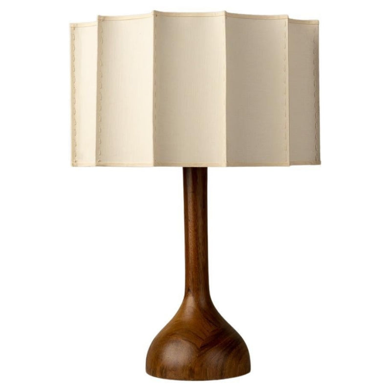 Retro Walnut Fabric Table Lamp