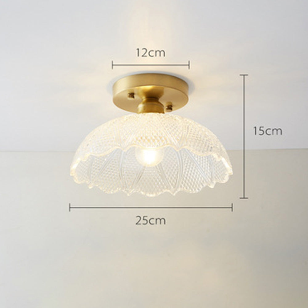 Simple Glass Semi Flush Ceiling Lights