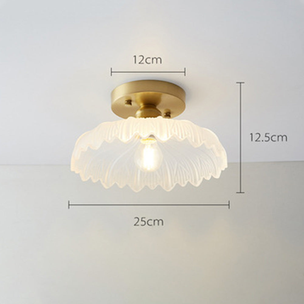 Simple Glass Semi Flush Ceiling Lights