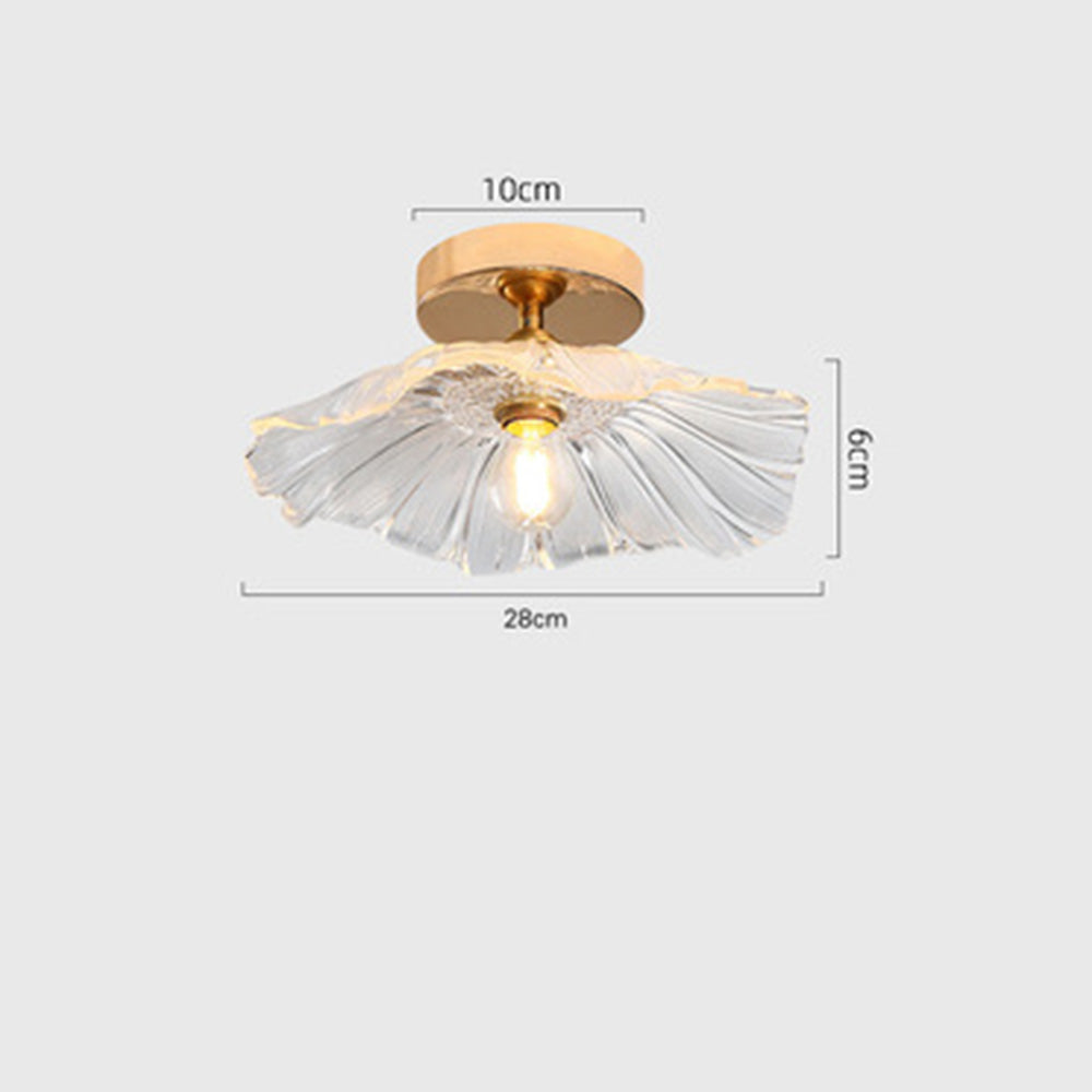 Simple Glass Semi Flush Ceiling Lights