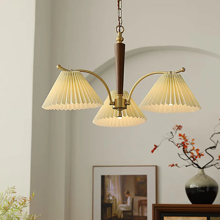 Decoration Pleated Lampshade Dining Room Chandelier Light