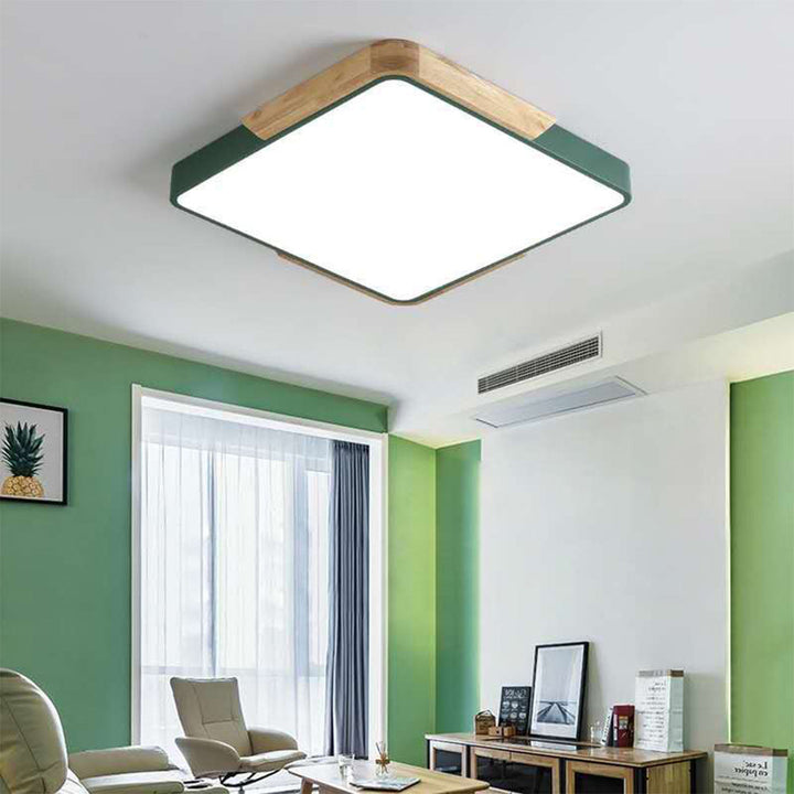 Nordic Macaron Rectangular Living Room Ceiling Lamp