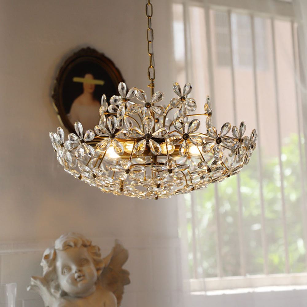 Luxury Crystal Bouquet Brass Chandeliers