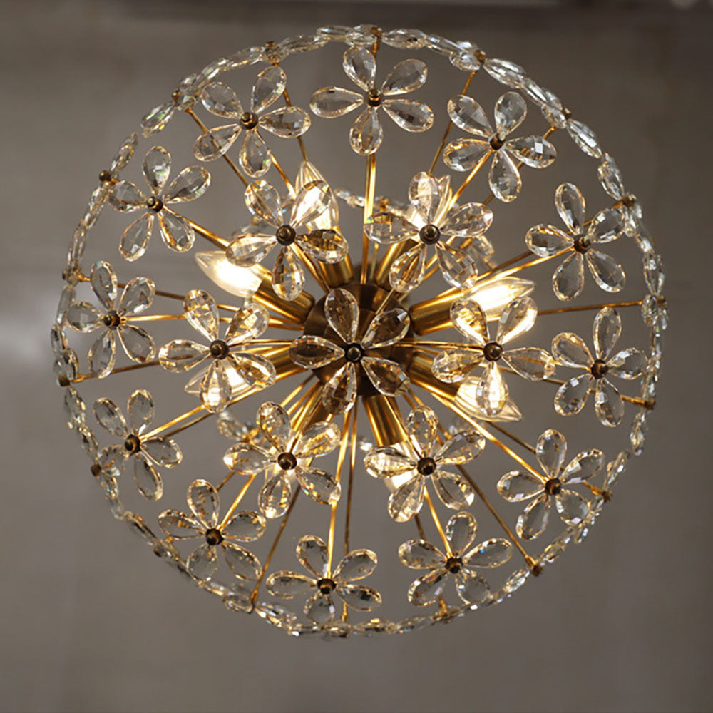 Luxury Crystal Bouquet Brass Chandeliers