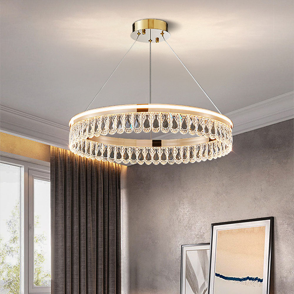 Luxury Large Crystal Ring Chandelier