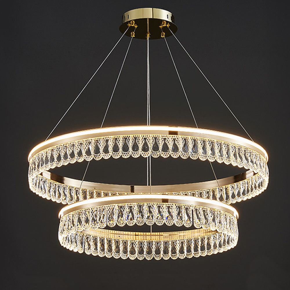 Luxury Large Crystal Ring Chandelier