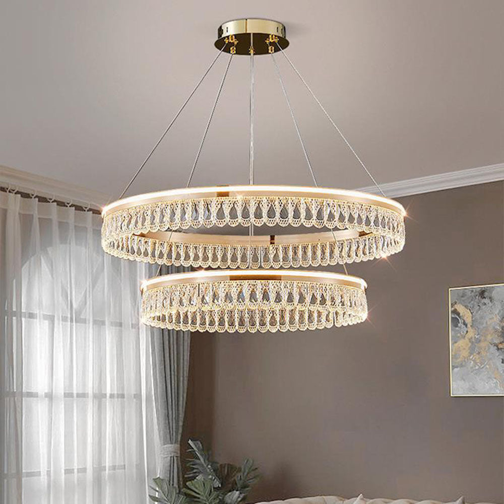 Luxury Large Crystal Ring Chandelier