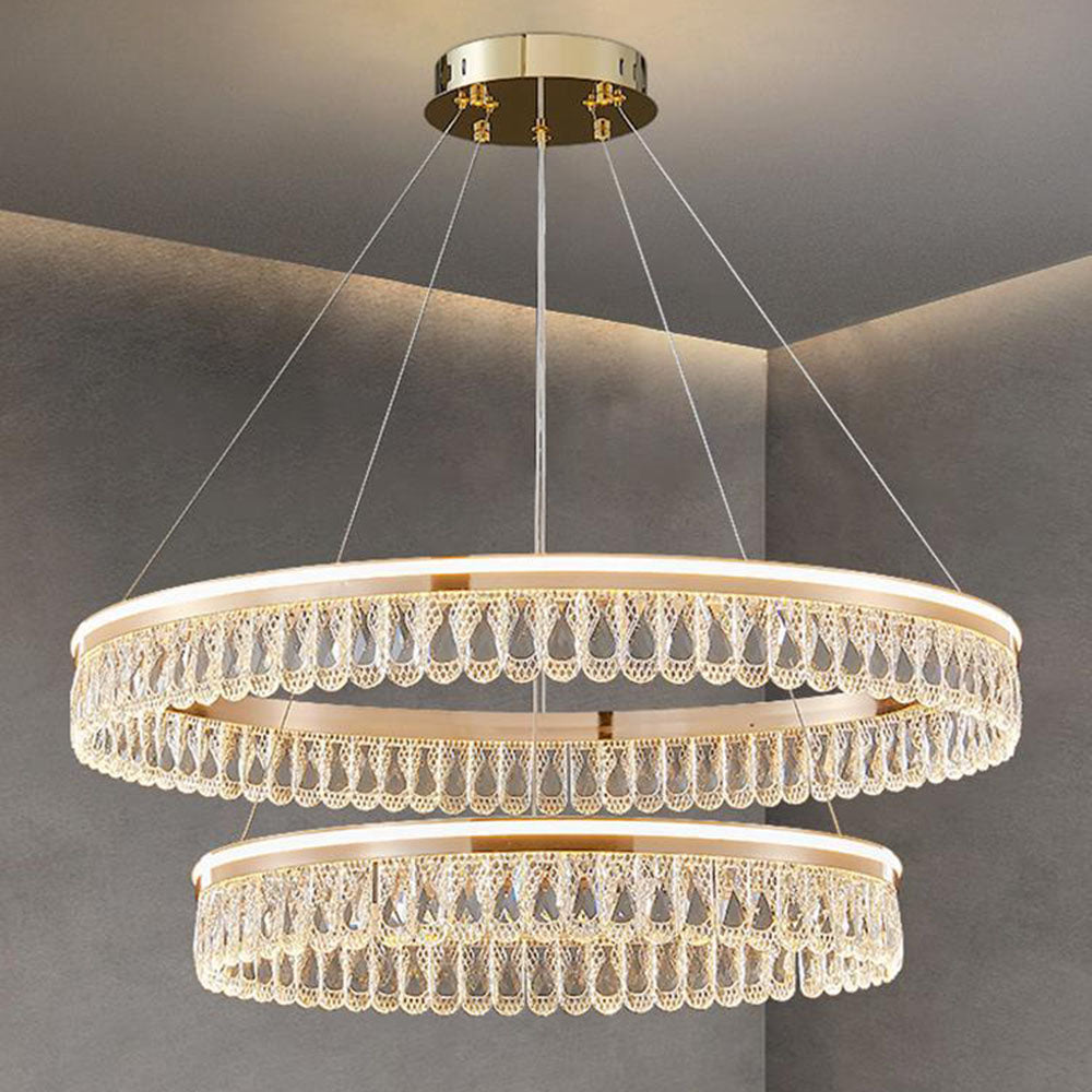 Luxury Large Crystal Ring Chandelier