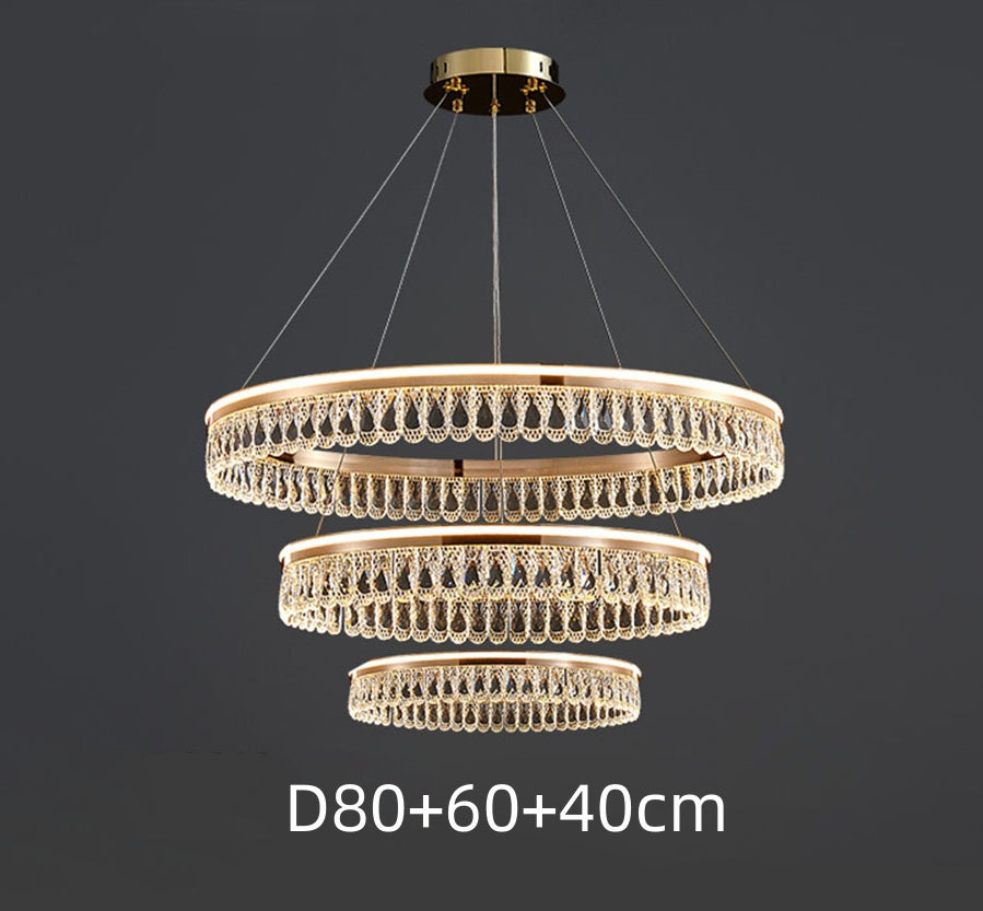 Luxury Large Crystal Ring Chandelier