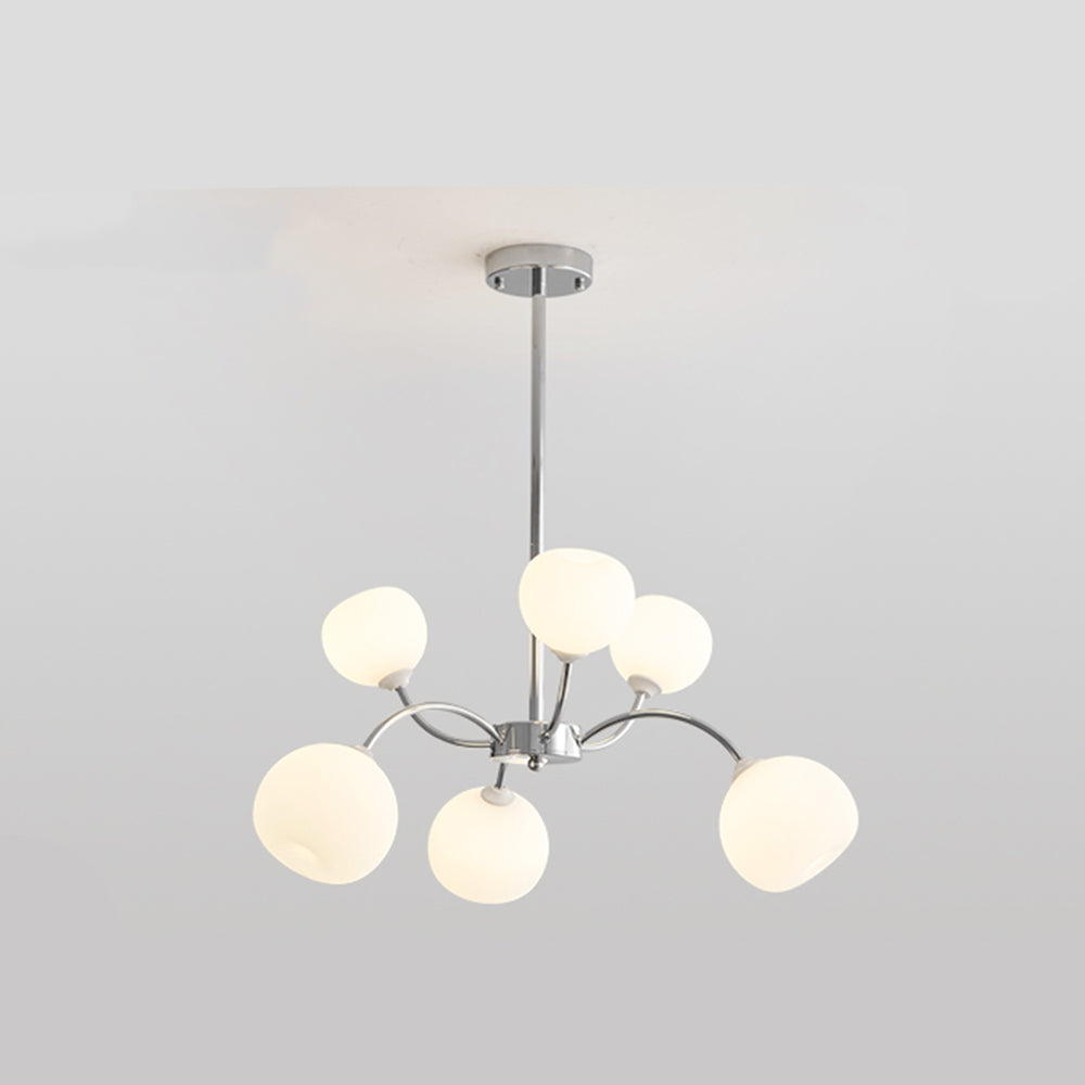 White Glass Globe Sputnik Shape Chandelier