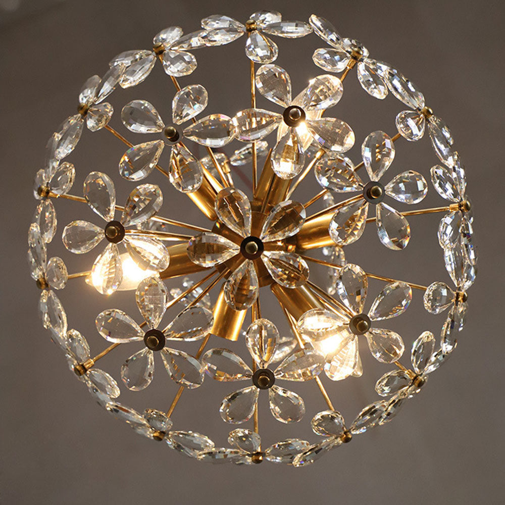 Luxury Crystal Bouquet Brass Chandeliers