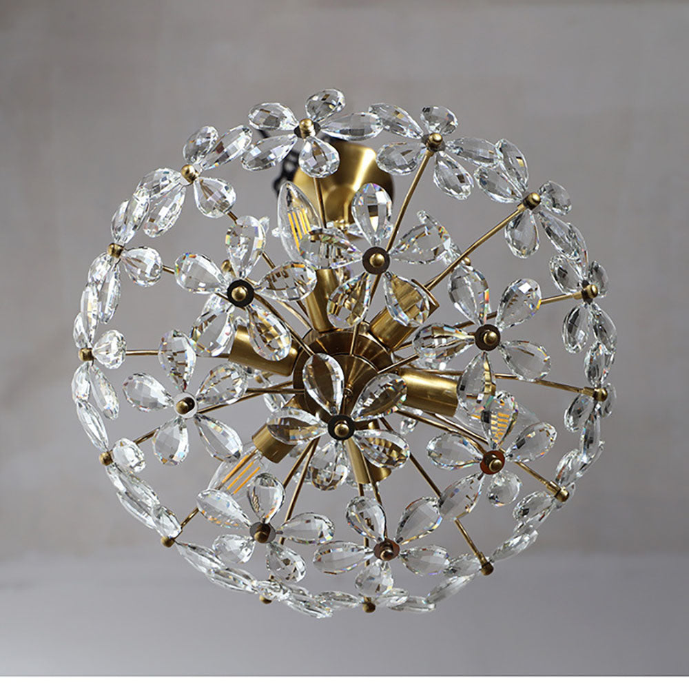 Luxury Crystal Bouquet Brass Chandeliers