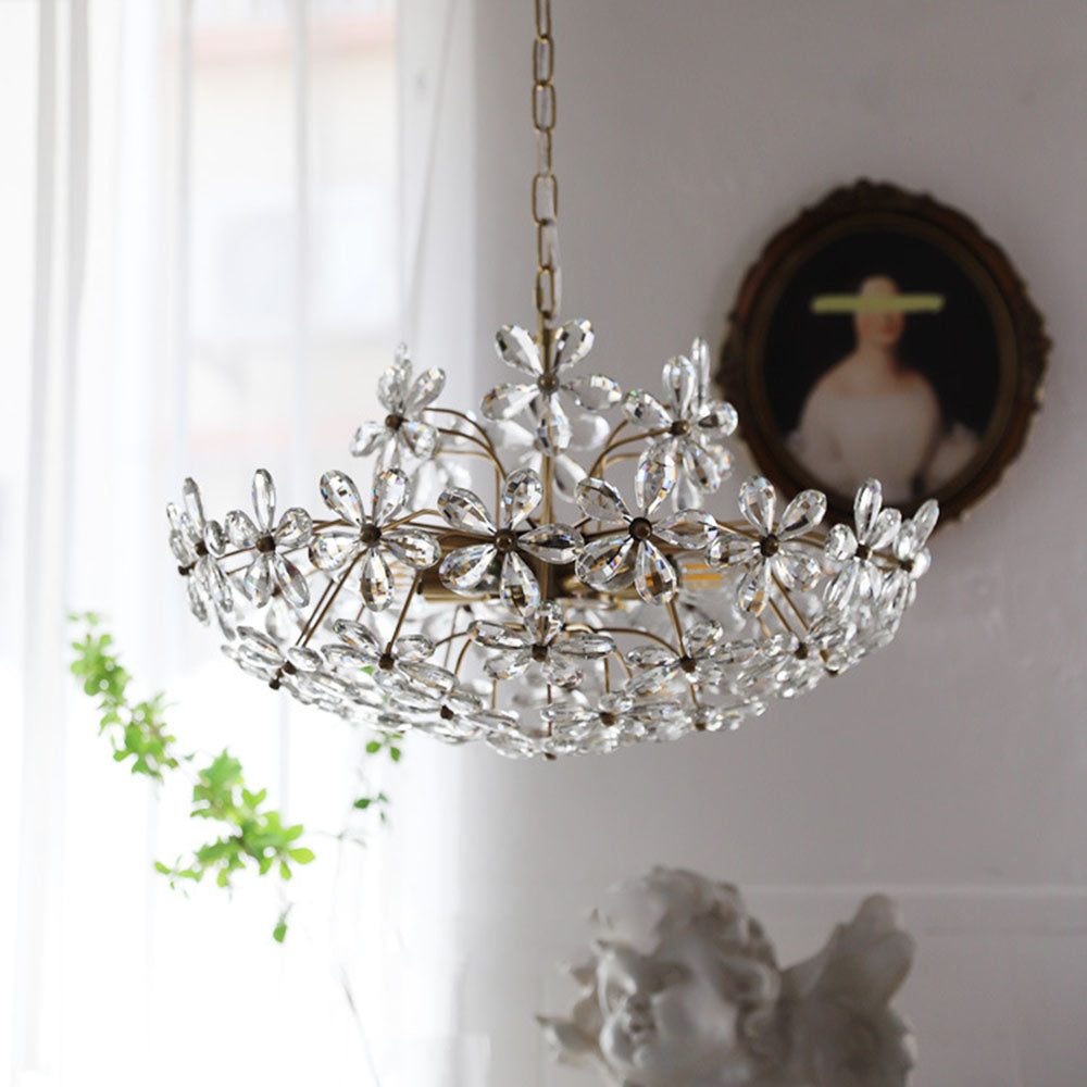 Luxury Crystal Bouquet Brass Chandeliers