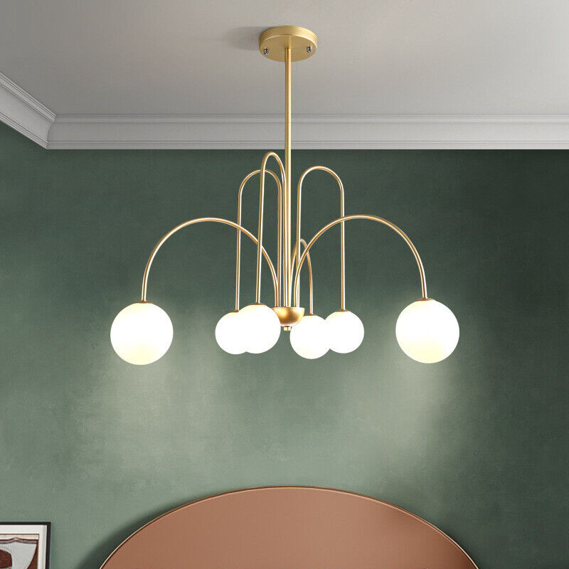 Art Deco Glass Ball Chandelier