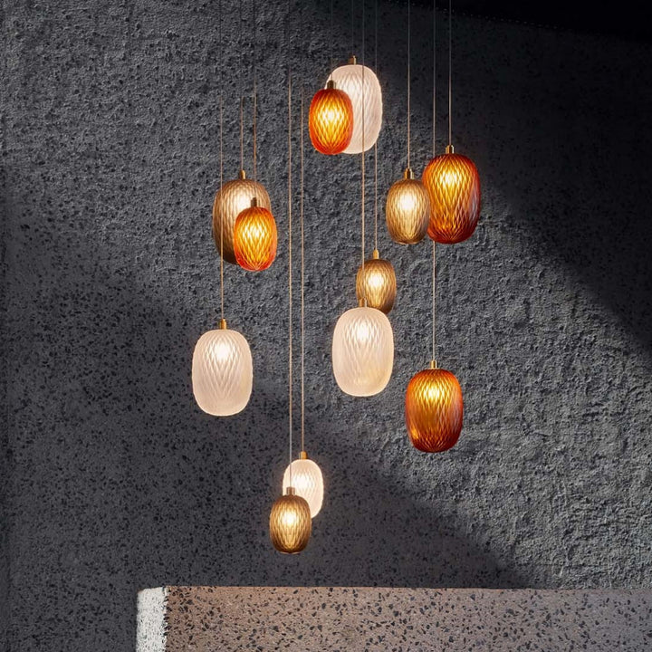 Design Stained Glass Ball Pendant Light