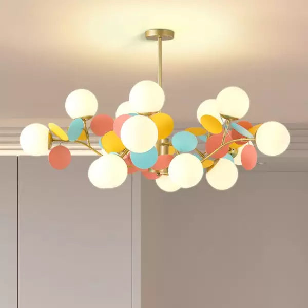 Creative Multicolored Flower Living Room Chandelier