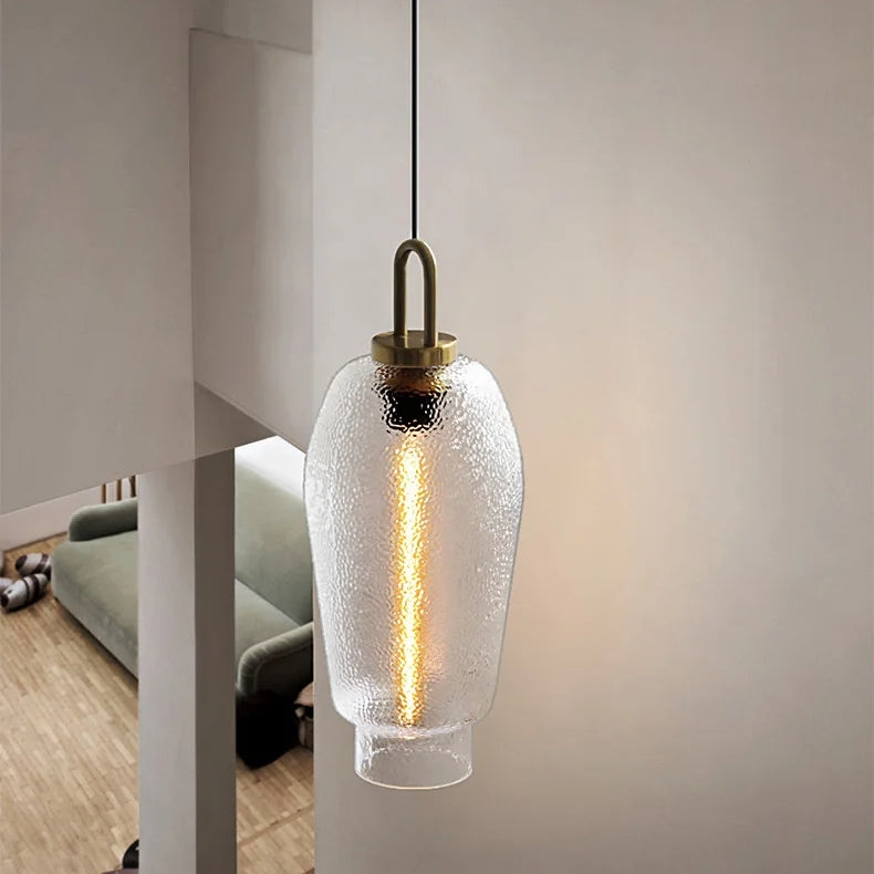 Clear Frosted Glass Pendant Light for Kitchen