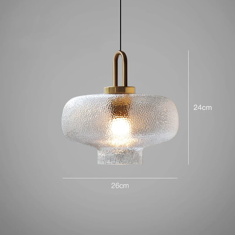 Clear Frosted Glass Pendant Light for Kitchen