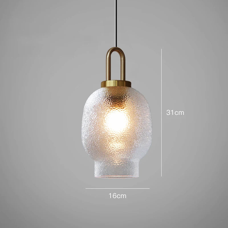 Clear Frosted Glass Pendant Light for Kitchen