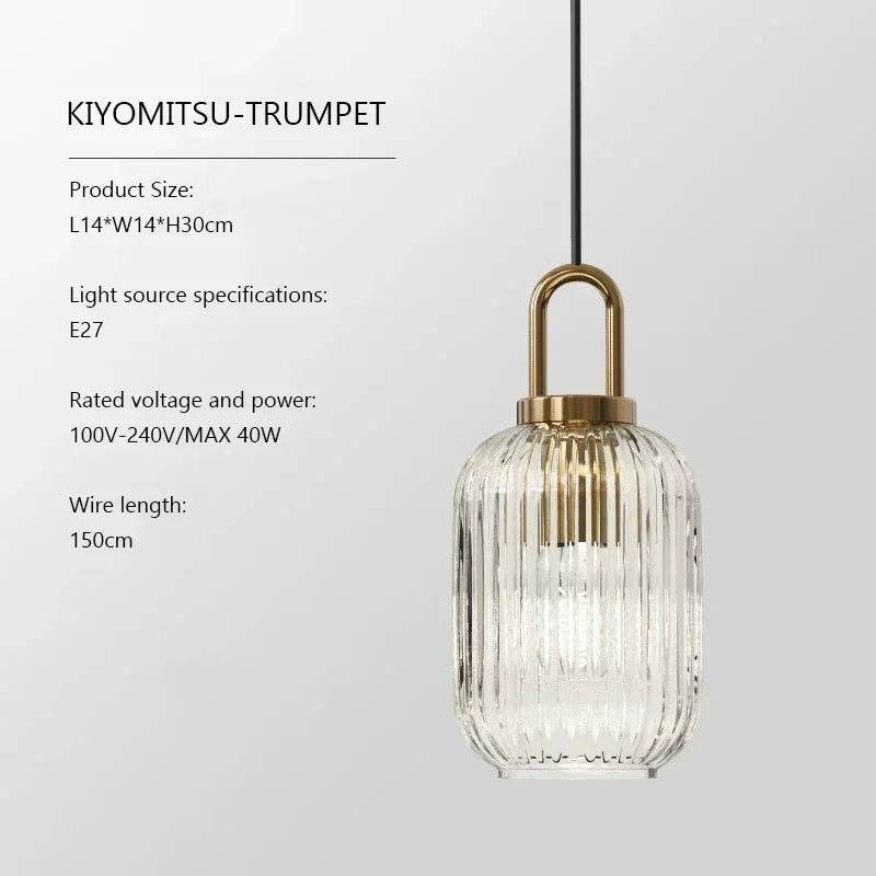 Design Pumpkin Shape Glass Pendant Light