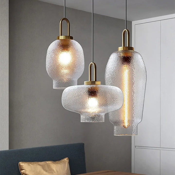 Clear Frosted Glass Pendant Light for Kitchen