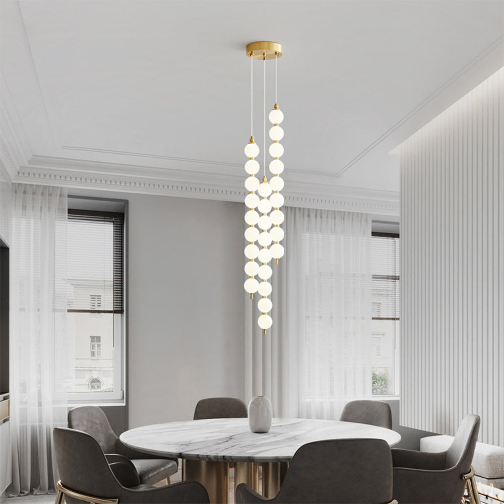 Contemporary LED White Ball Pendant Light